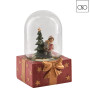 GLOBO CON NEVE CHRISTMAS NIGHT   RESINA ROSSO 9,50x10,00 CM x H 14,50 CM