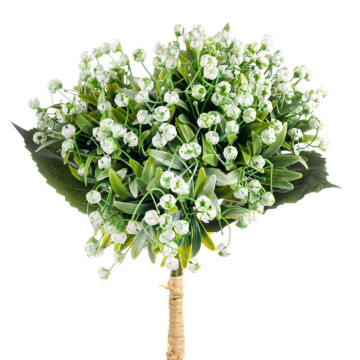 Bouquet fiori artificiali gerbera verde per cimitero in materiale
