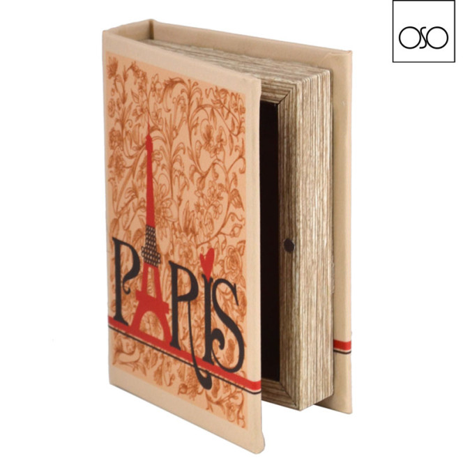 GIFT BOOK PICCOLO "PARIS"  CARTA ROSSO 9,50x13,70 CM x H 3,00 CM